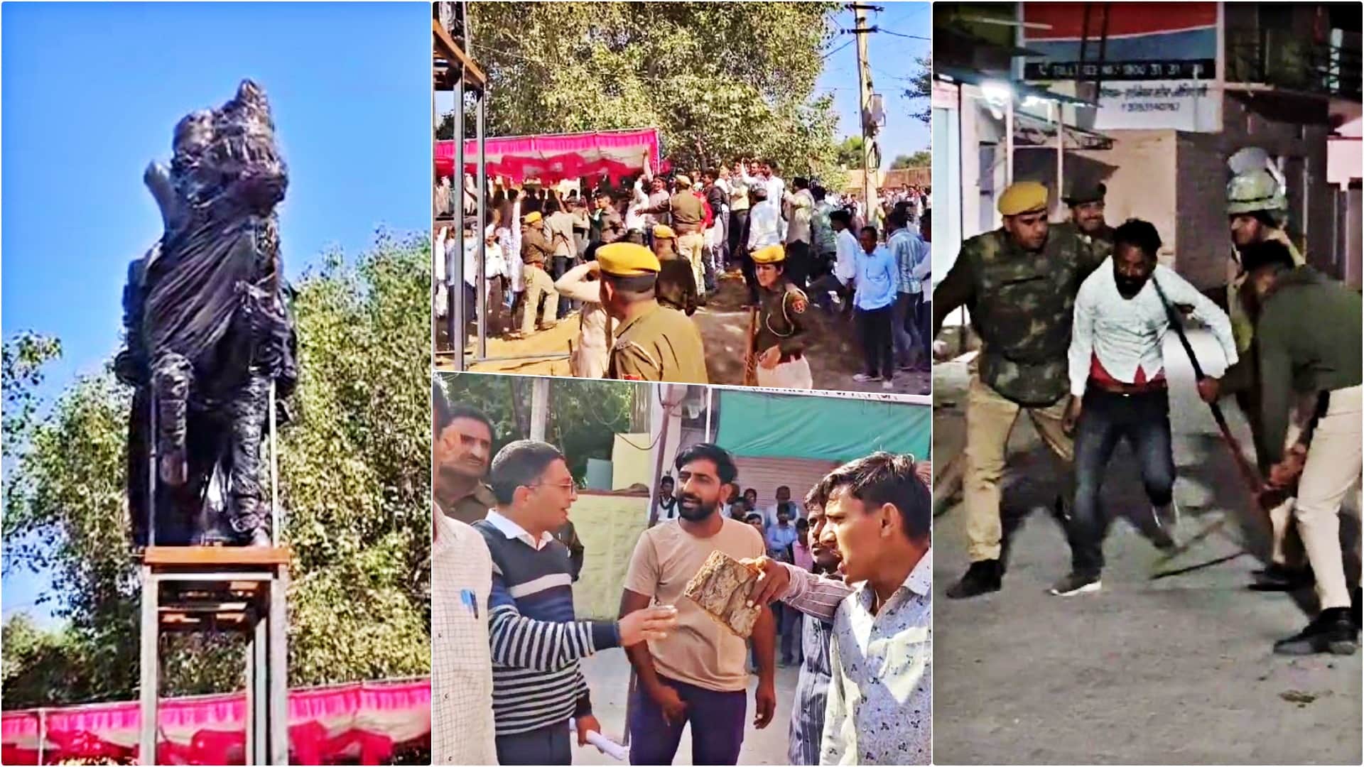 बवाल के बाद भारी पुलिस बल तैनात