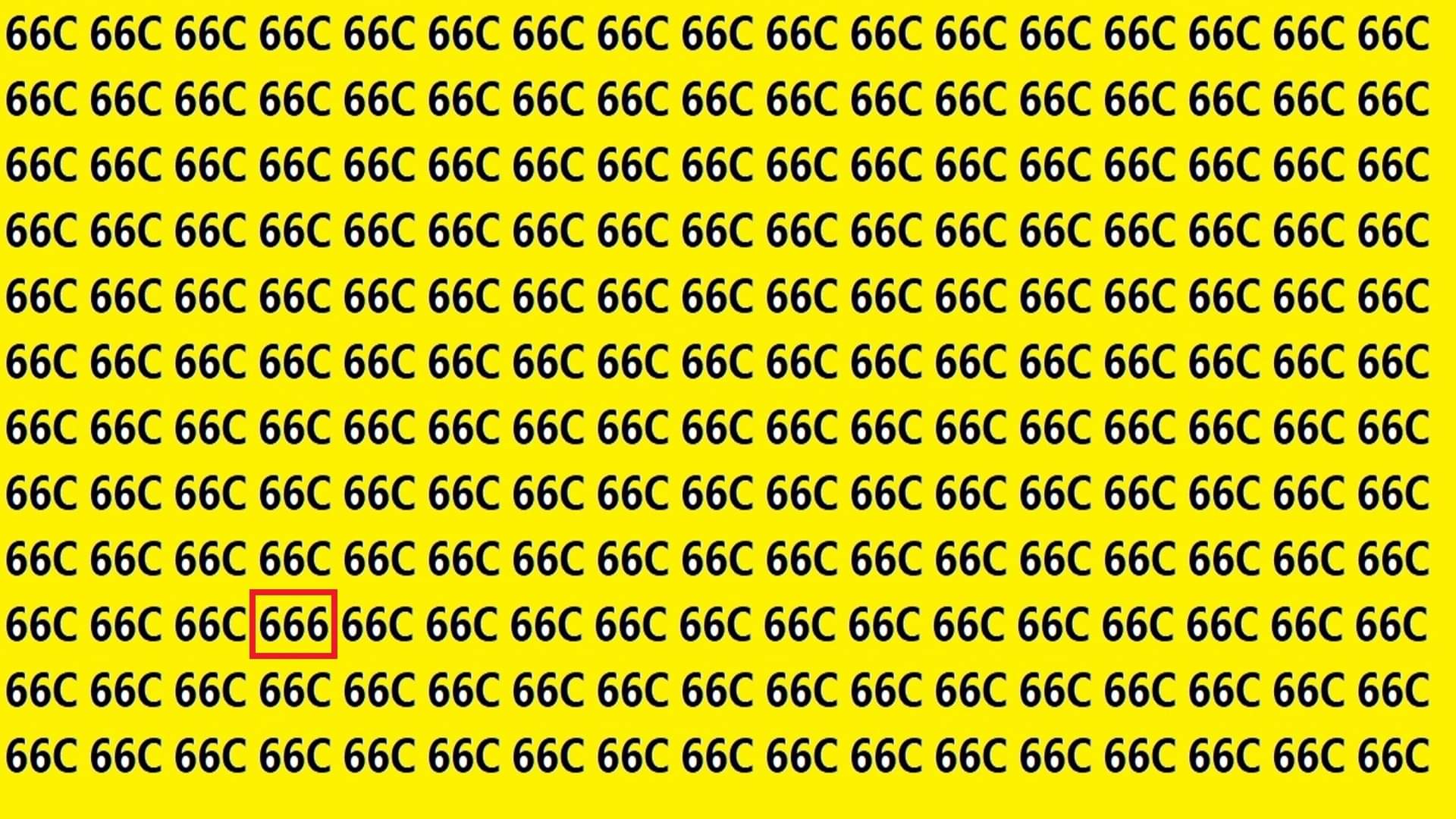 Optical Illusion iq test brain teaser image Can You Spot 666 Within 15 Seconds?