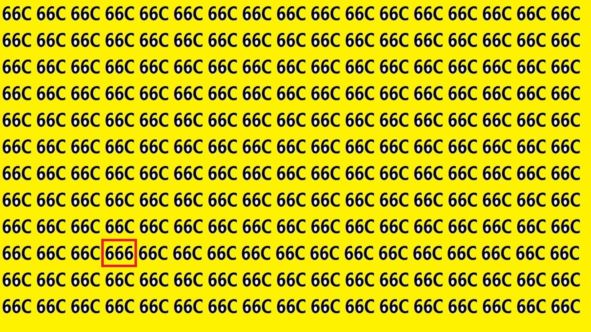 Optical Illusion iq test brain teaser image Can You Spot 666 Within 15 Seconds?