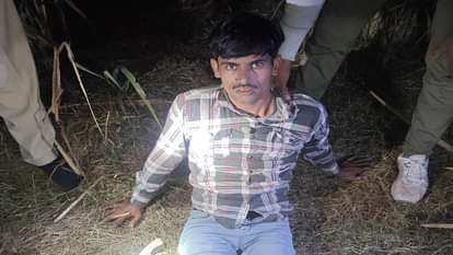 Saharanpur: Encounter with police between accused of cow slaughter in Badgaon, miscreant caught