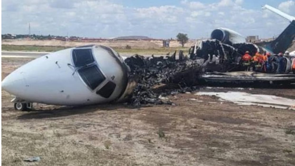 Plane Fire Viral Video congo plane fire kolwezi airport crash mining minister viral video