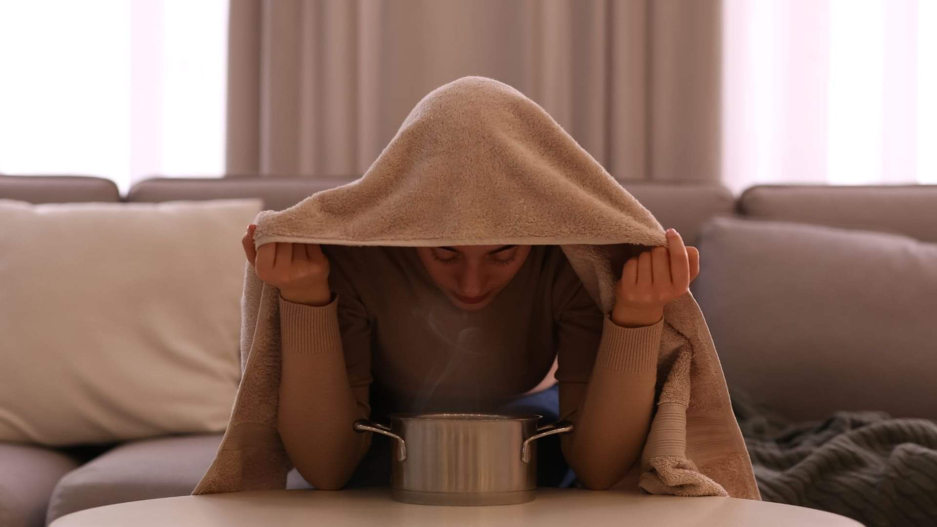 Take basil and celery water and steam it will cure cold and nasal blockage in minutes