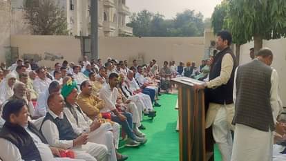 Dushyant Chautala in Jind Foundation Day of Jananayak Janata Party