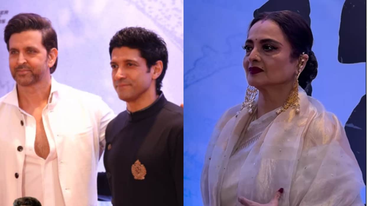 farhan akhtar film 120 bahadur screening rekha raashi khanna celebs attend in mumbai