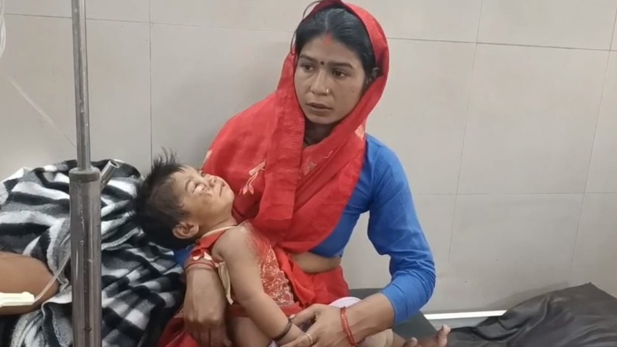 Bahraich: An innocent child playing outside the house was attacked by a dog