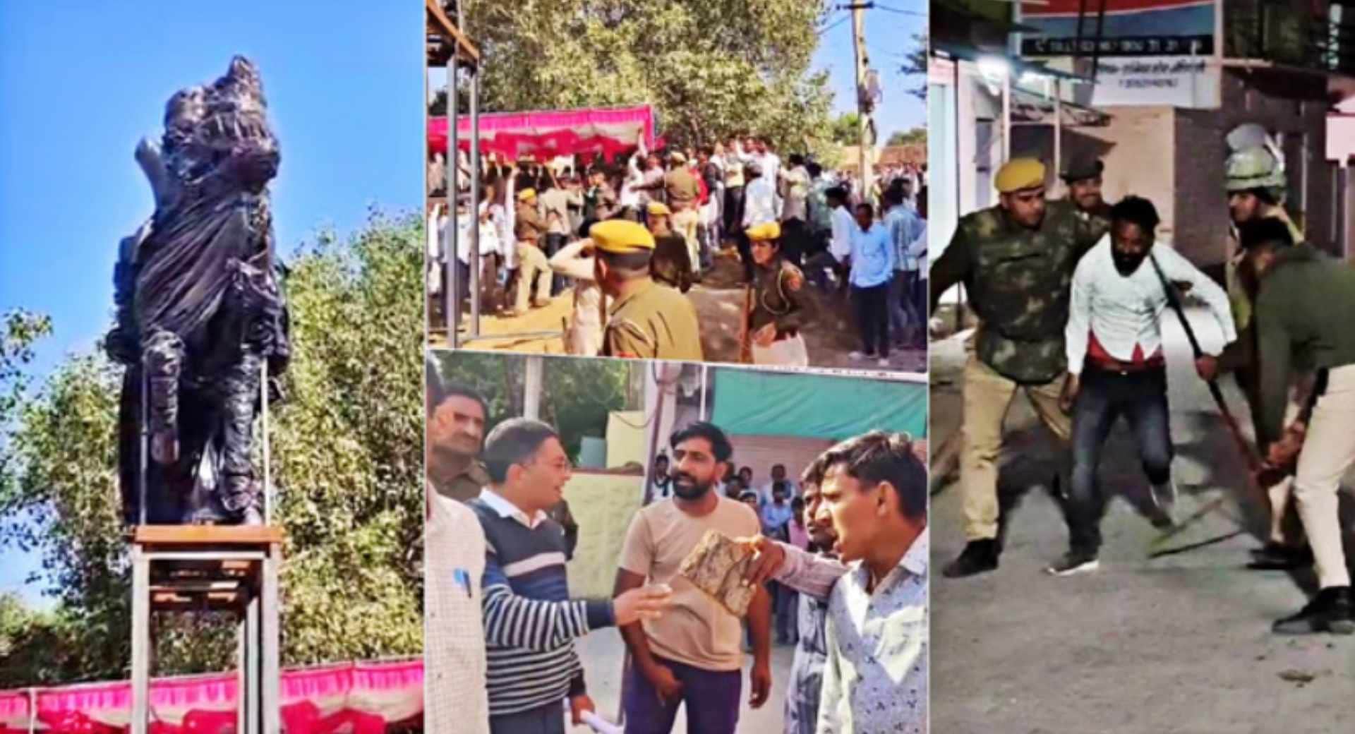 बवाल के बाद भारी पुलिस बल तैनात