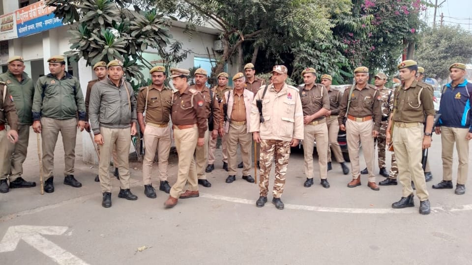 UP Police administration on alert following announcement of march near Jama Masjid in Sambhal