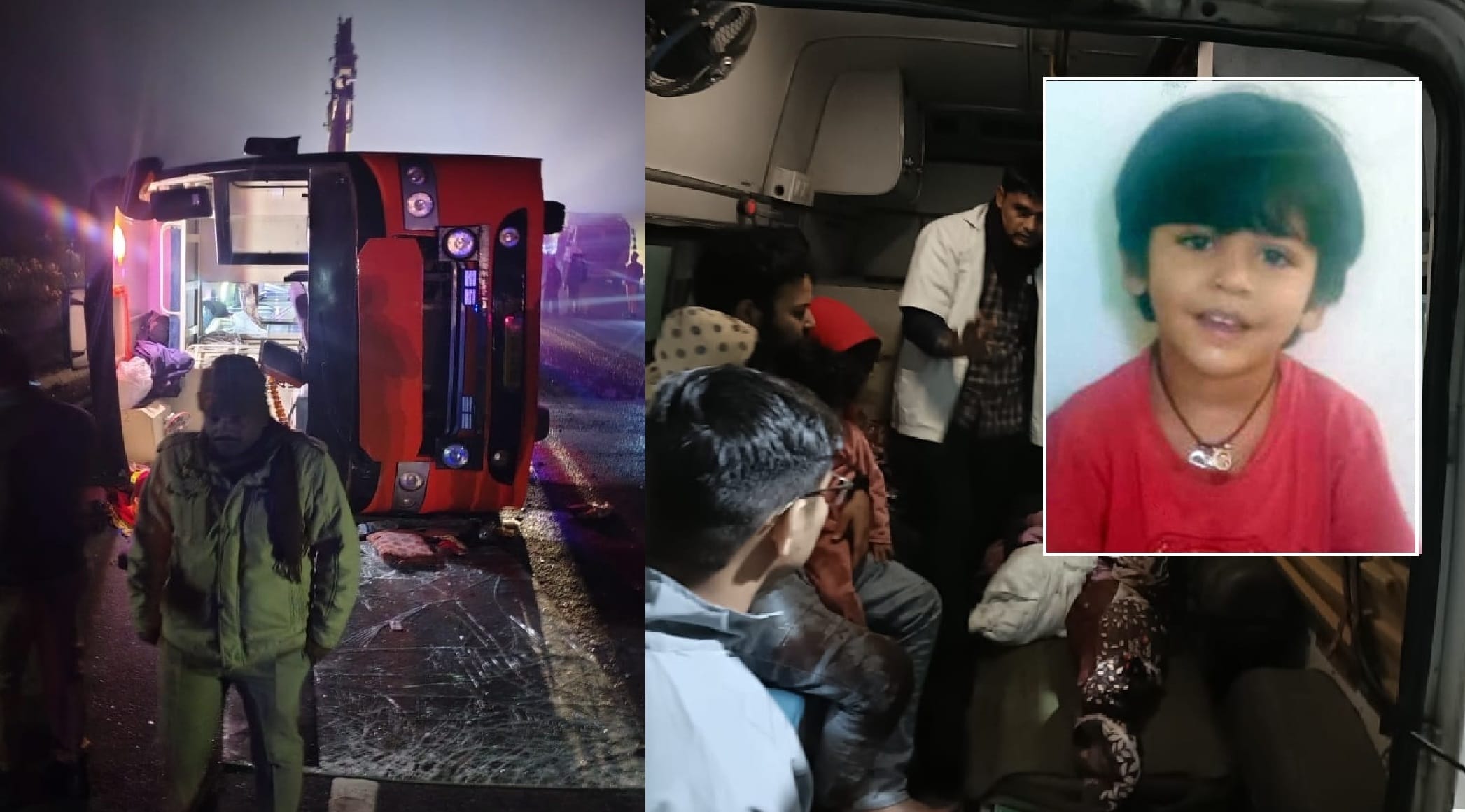 Child head and mother leg severed leaving father terrified bus overturns on Agra-Lucknow Expressway Kanpur