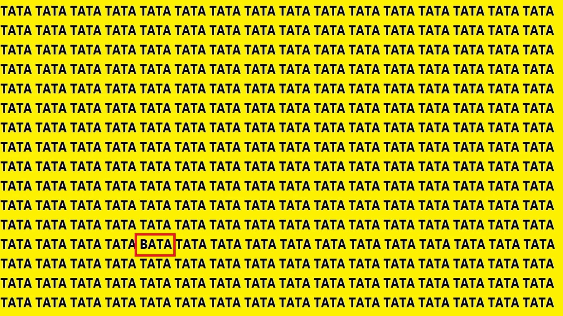 Optical Illusion iq test brain teaser image Can You Spot BATA Within 25 Seconds?