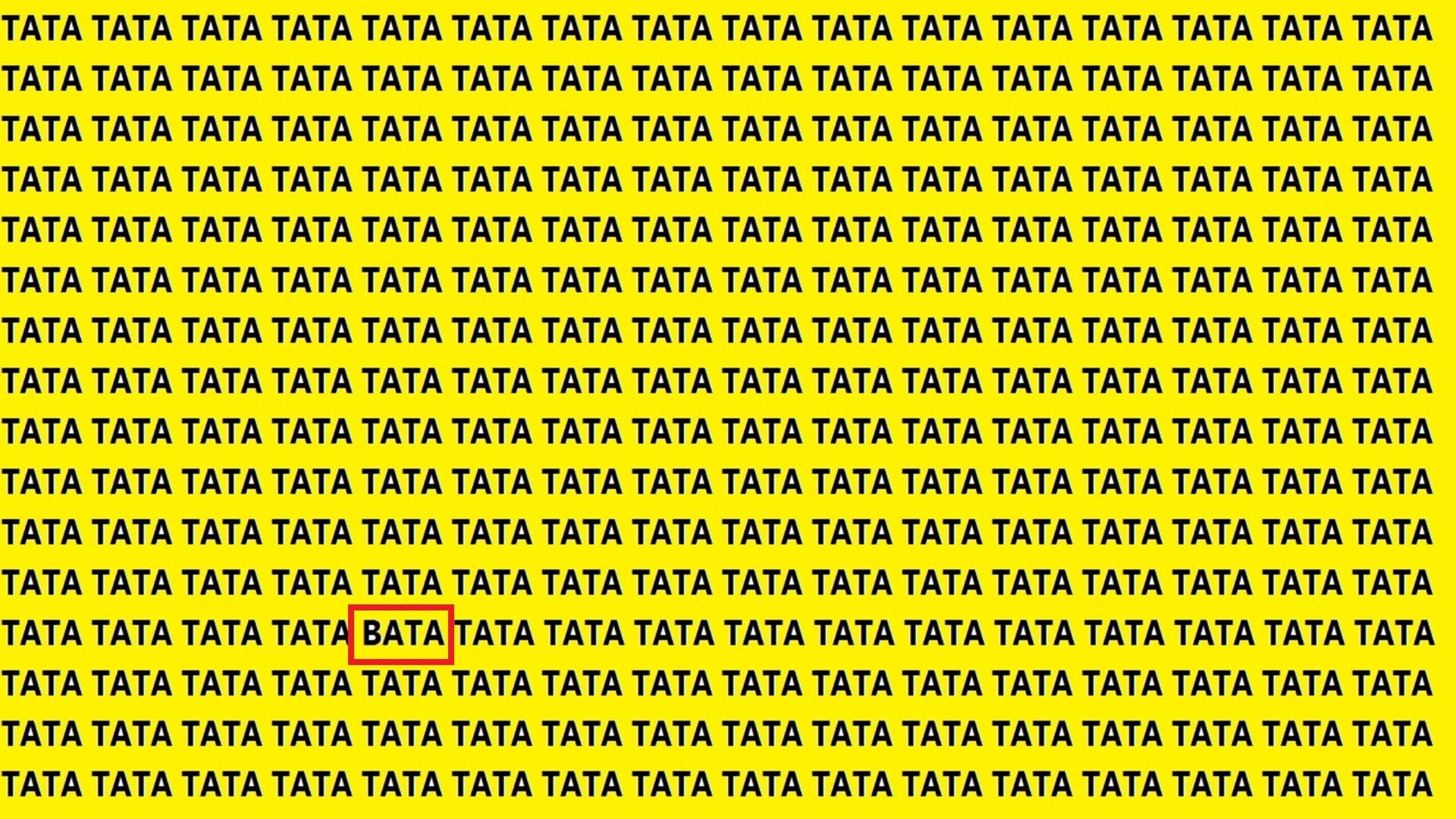 Optical Illusion iq test brain teaser image Can You Spot BATA Within 25 Seconds?