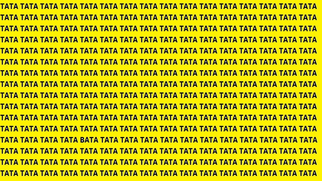Optical Illusion iq test brain teaser image Can You Spot BATA Within 25 Seconds?