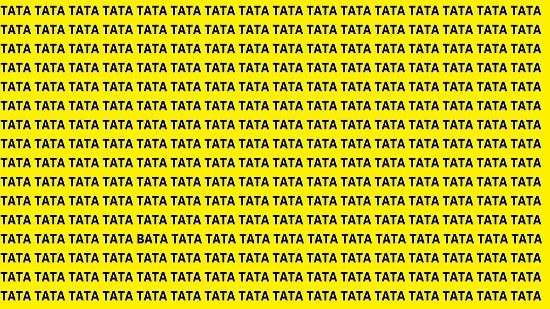 Optical Illusion iq test brain teaser image Can You Spot BATA Within 25 Seconds?