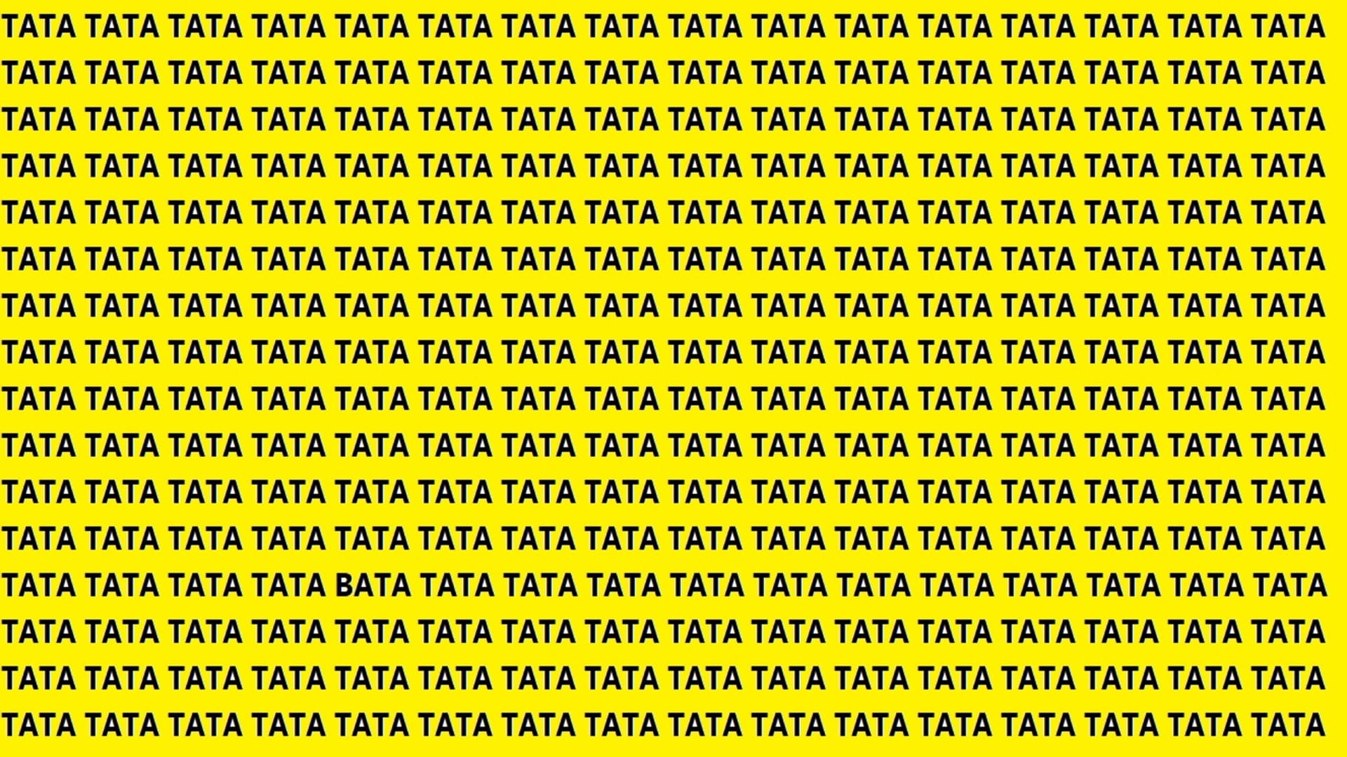 Optical Illusion iq test brain teaser image Can You Spot BATA Within 25 Seconds?