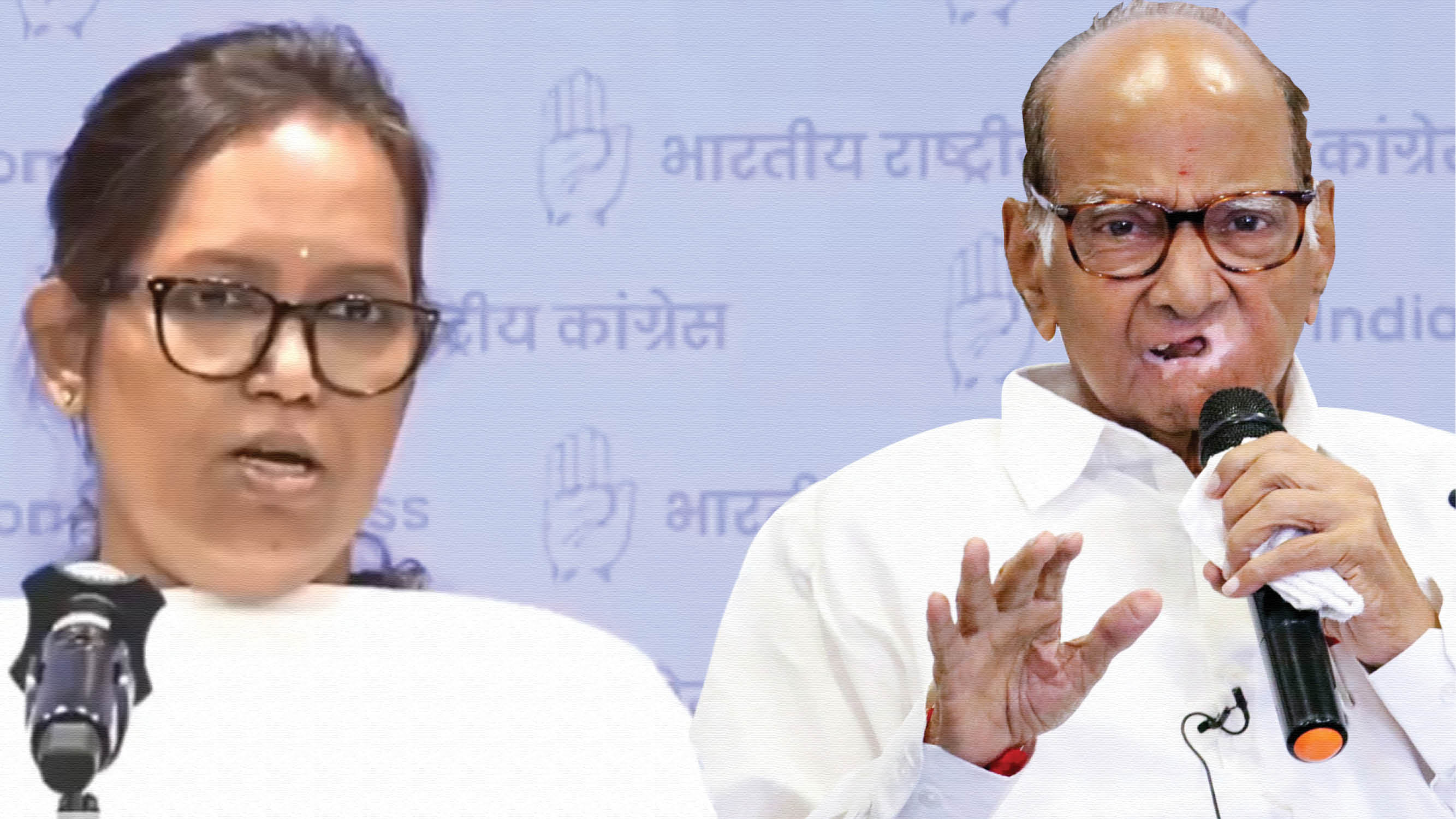 मुंबई कांग्रेस अध्यक्ष वर्षा गायकवाड़ और एनसीपी (एसपी) के शरद पवार