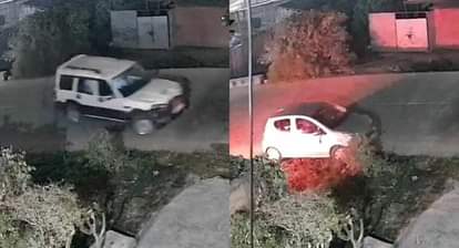 Muzaffarpur Bihar news : thief stoten scorpio of labour officer incident capture in cctv