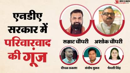 एनडीए सरकार में परिवारवाद का बोलबाला