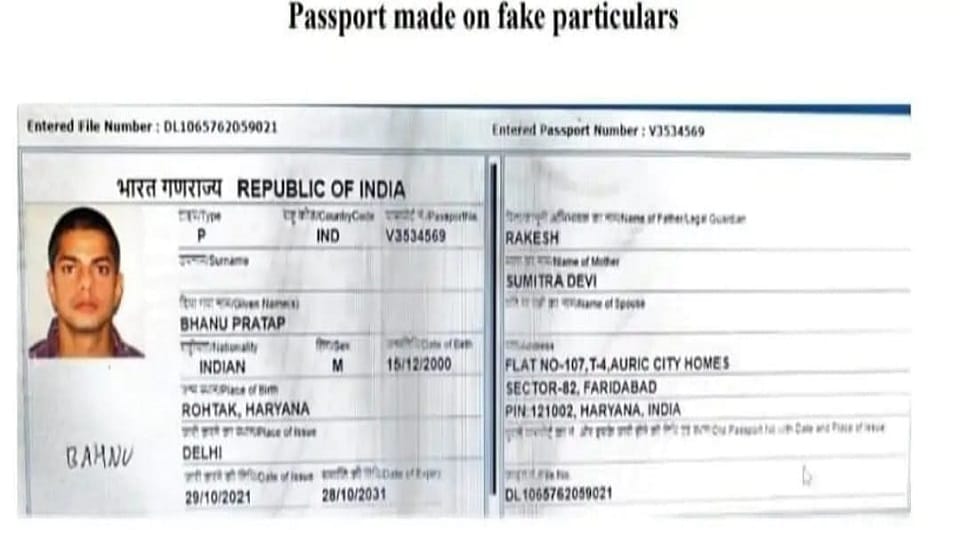 Gangster Anmol Bishnoi fake passport