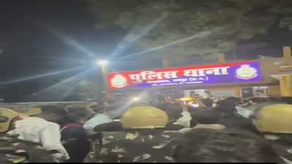 Karni Sena president arrested for threatening police tension escalates between police and supporters in Raipur