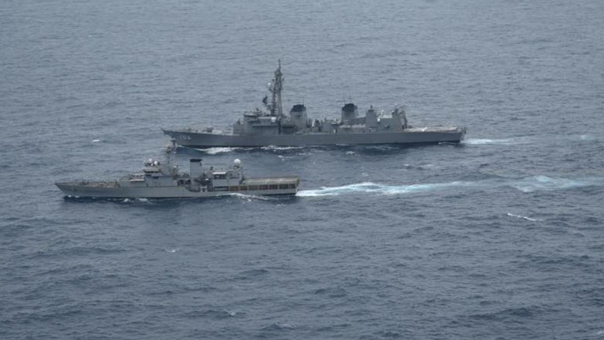 Indian Navy INS Sukanya Pakistani naval ship PNS Saif make port call in Colombo