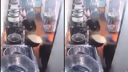 A foot slipped in the kitchen and a pot of boiling milk fell on the face Video goes Viral on Internet