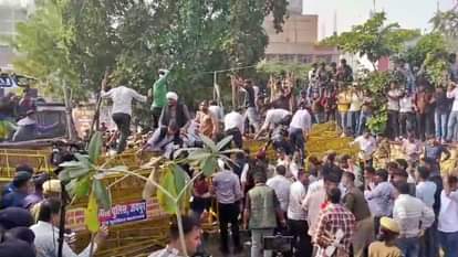 Jaipur News: Police and Youth Congress scuffle during CM residence siege