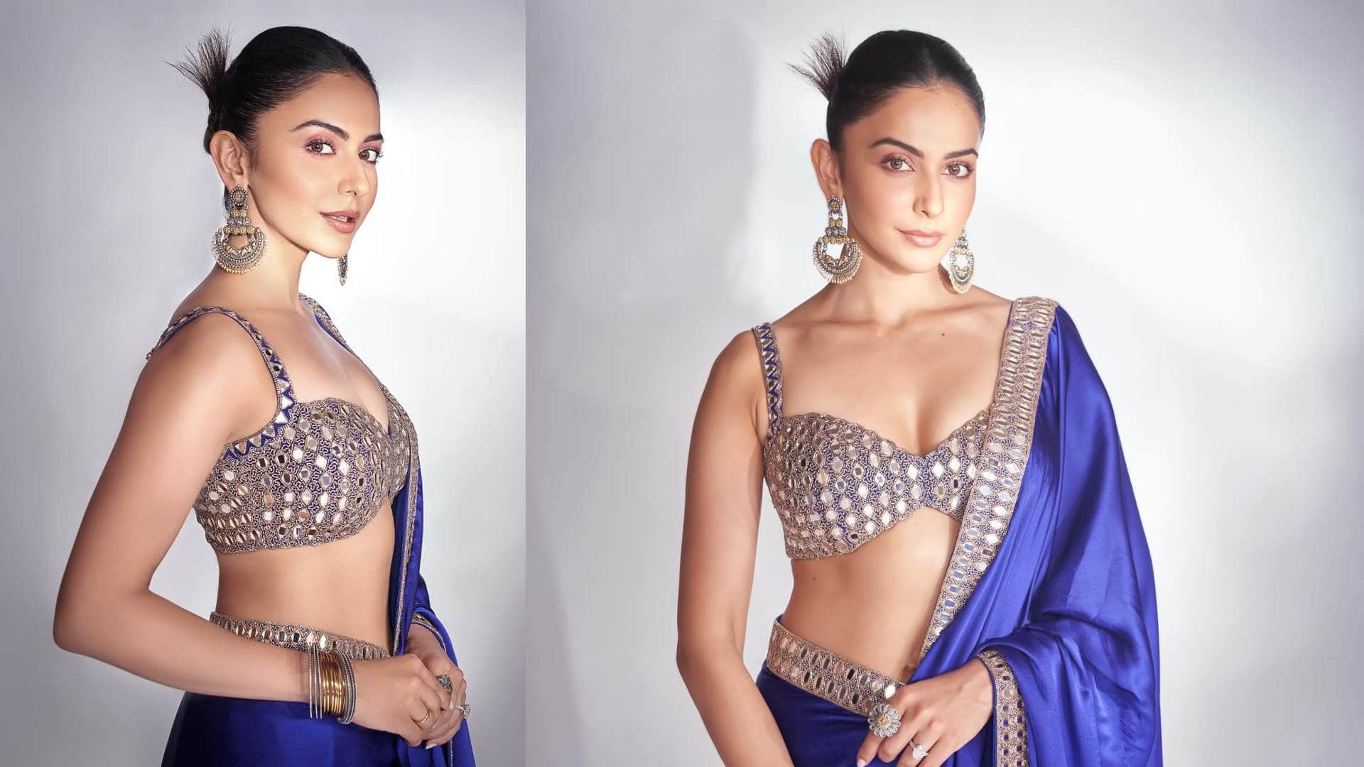 latest design of blouse inspired by Rakul preet singh