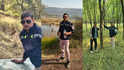 Sawai Madhopur News: In Ranthambore, youths broke the rules and got out of the vehicle and took photos.