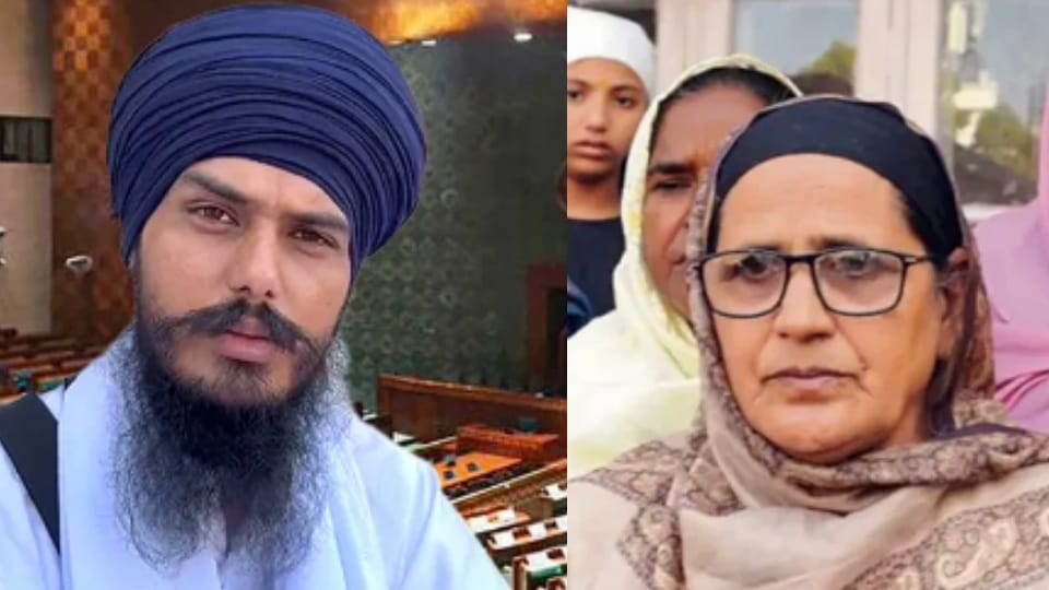MP Amritpal Singh mother stopped from going to Canada at Delhi airport