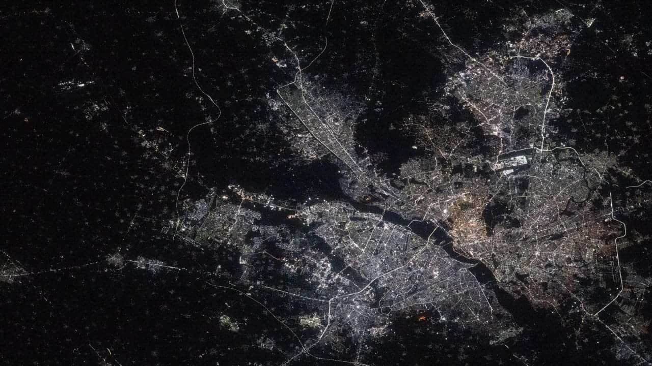 स्पेस स्टेशन से दिखी दिल्ली की चमकदार तस्वीर