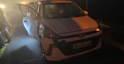 Etawah Accident on Agra Lucknow Expressway dumper hits car MLA brother died two seriously injured