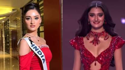 Manika Vishwakarma represents india in Miss Universe 2025 she was 12 runner up