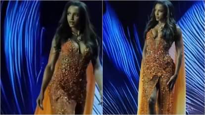 Miss Universe 2025 contestant representing Jamaica suffers major fall mid competition taken away on stretcher