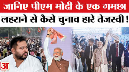 How did PM Modi's waving of a towel in Bihar elections prove costly for Tejashwi?