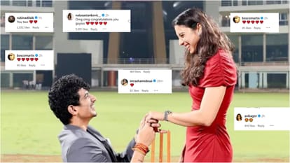 Palaash Muchhal Proposes girlfriend cricketer Smriti Mandhana At DY Patil Stadium shares romantic Video