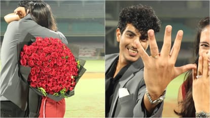 Palaash Muchhal Proposes girlfriend cricketer Smriti Mandhana At DY Patil Stadium shares romantic Video