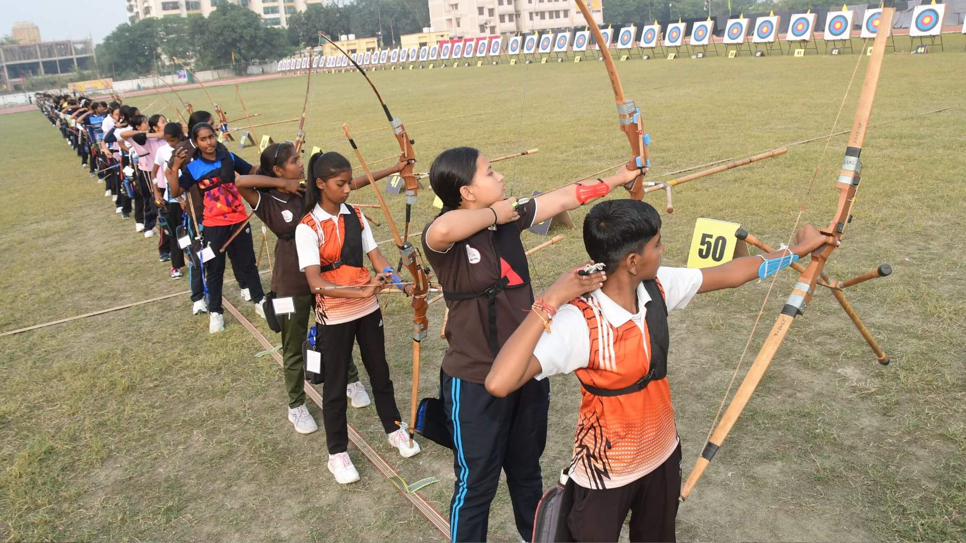 school archery meet in Varanasi See latest Photos of enthusiastic players