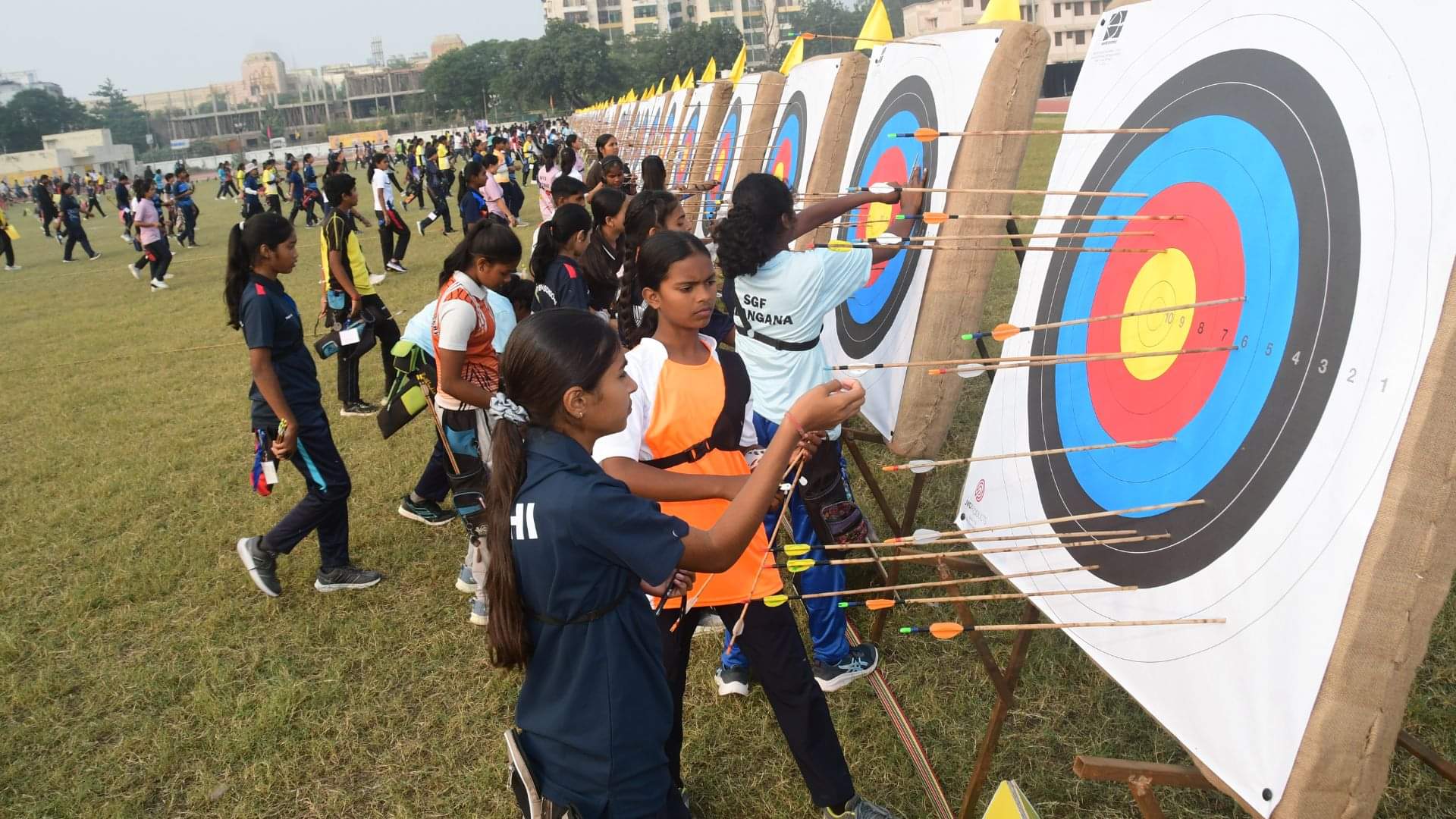 school archery meet in Varanasi See latest Photos of enthusiastic players