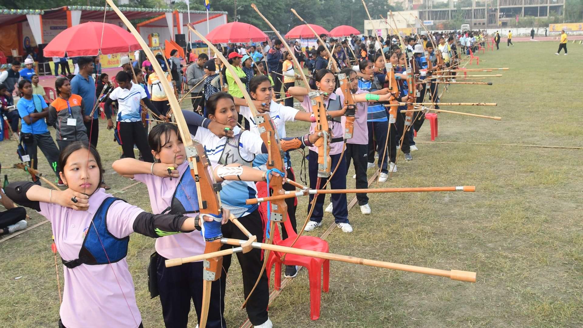 school archery meet in Varanasi See latest Photos of enthusiastic players