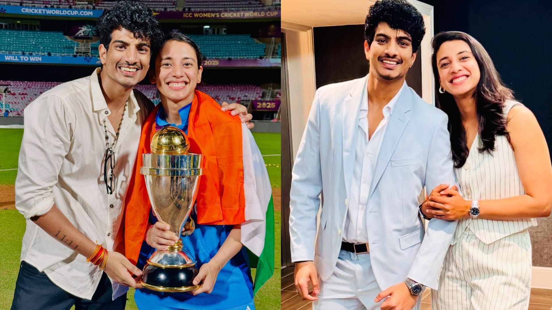 Smriti Mandhana Palash Muchhal Love story Photos Smriti Palash Marriage News in Hindi