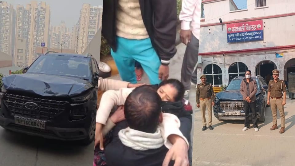 Three housekeeping staff injured after being hit by an uncontrolled car in Supertech Eco Village-2