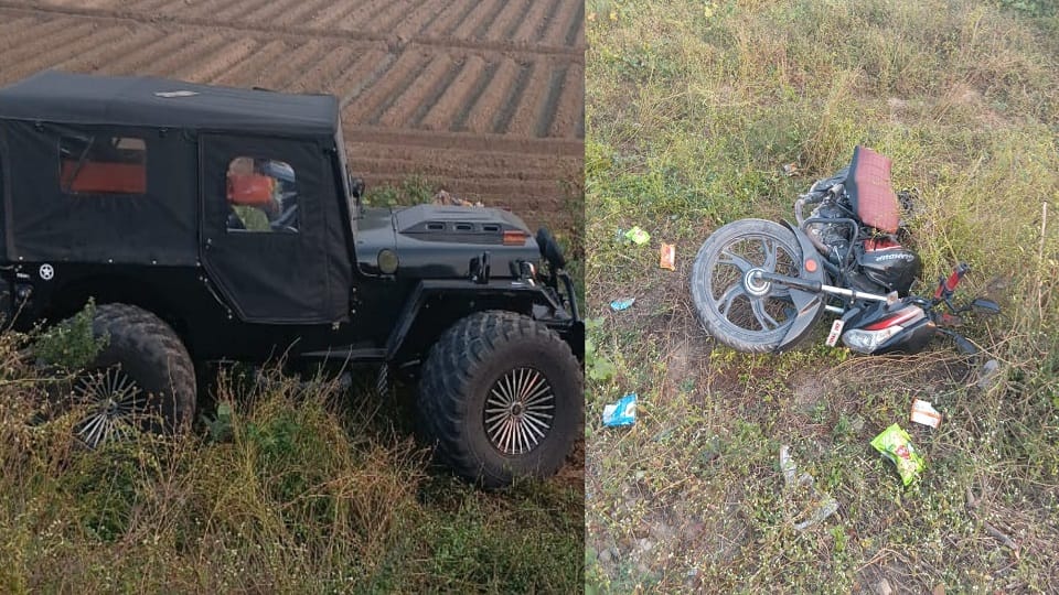 Speeding Thar Crashes Into Workers on NH-19 One Killed Two Critically Injured