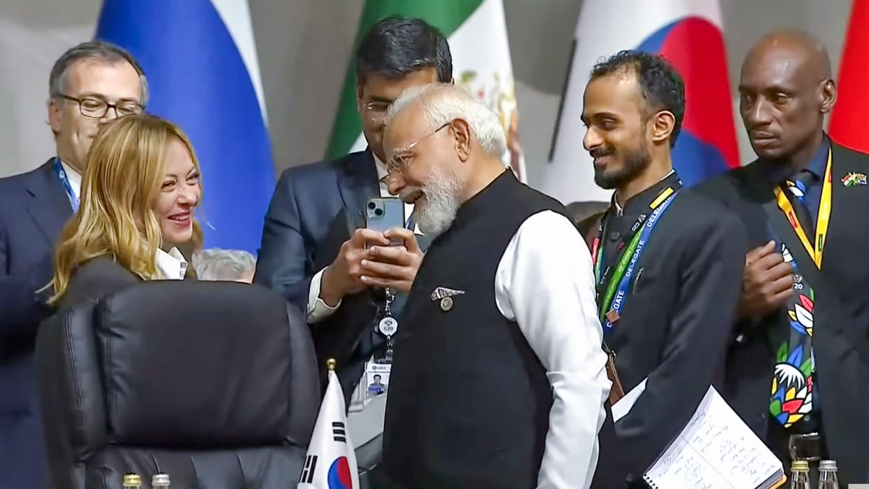 G-20 Summit PM Modi meets Italian counterpart Giorgia Meloni on G20 sidelines in Johannesburg
