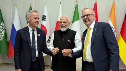 पीएम मोदी के साथ उनके ऑस्ट्रेलियाई और कनाडाई समकक्ष