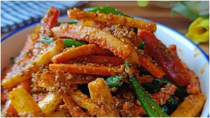 Winter Recipes How to make Radish Carrot Pickle Follow simple recipe in Hindi