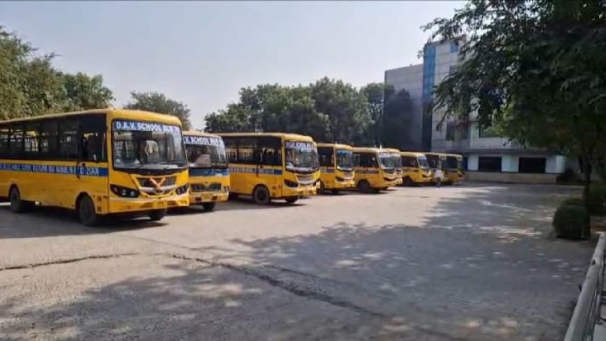 Miscreants riding a Bolero pointed a pistol in front of a school bus in Narnaul, threatening to close route.