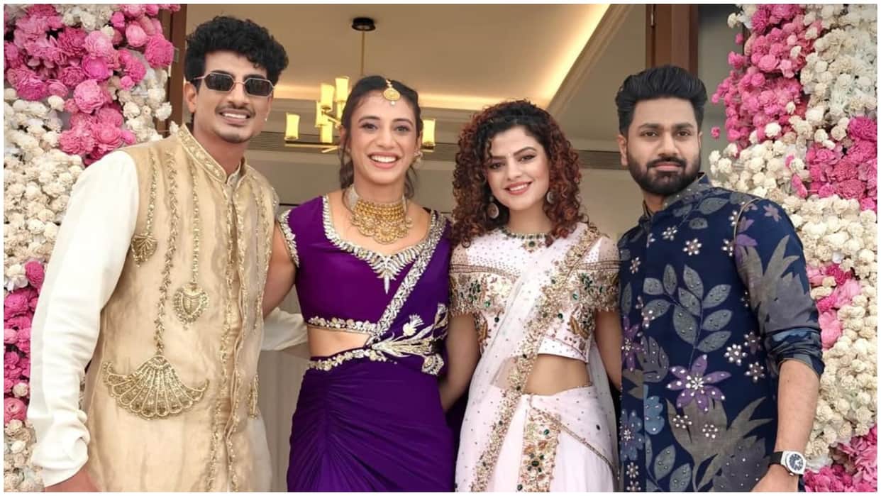 Smriti Mandhana Palash Muchhal Wedding Ceremony Today Smriti Pre-Wedding Mehndi Sangeet Video Photos