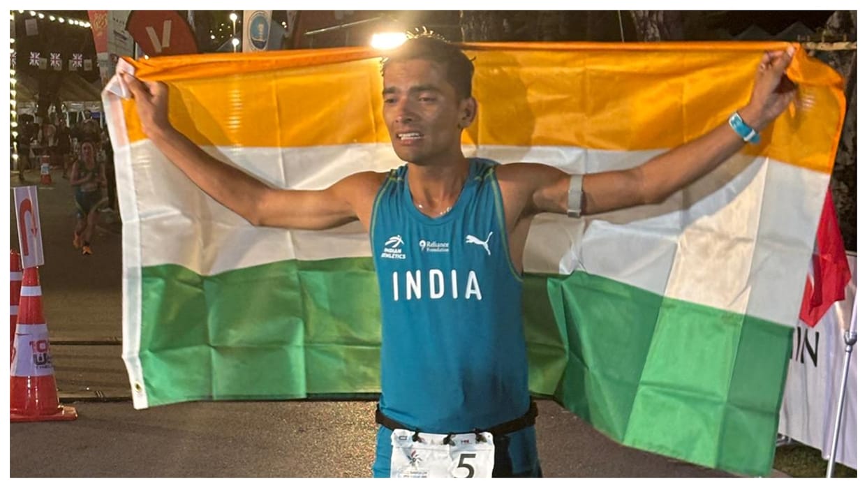Amar Singh Devanda clocked a national record time to win the Asia Oceania 100km Ultra Championship