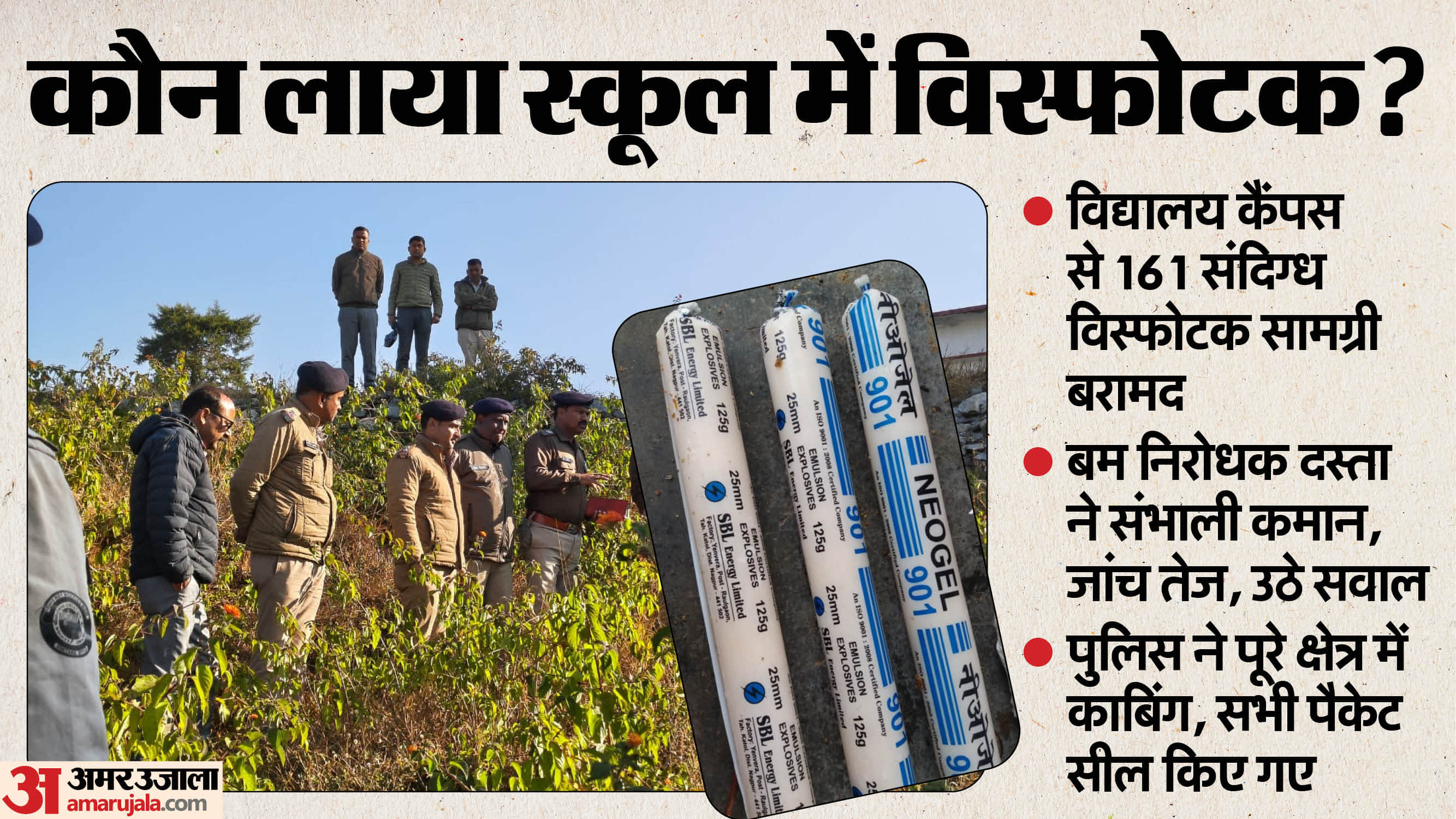 Almora Explosion Scare 161 Suspected Gelatin Rods Found Inside School Campus