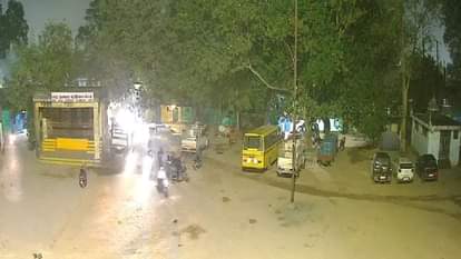 Two groups of bikers fight caught on CCTV chasing and beating each other in Korba