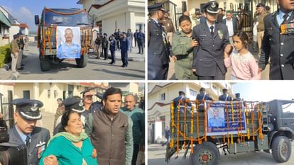 Last rites of martyred pilot Namnash Syal at Patialakad village in Kangra Himachal Pradesh